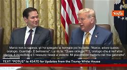 Siparietto tra Trump e Rubio sull'orologio a pendolo nel gabinetto Presidenziale