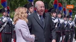 Meloni incontra il Presidente della Repubblica algerina Abdelmadjid Tebboune a Villa Pamphilj
