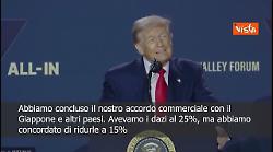 Trump: Firmato accordo con il Giappone, tariffe al 15%