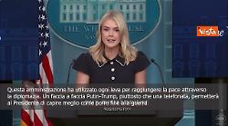 Leavitt (portavoce Trump): Faccia a faccia con Putin aiuterà Trump a porre fine alla guerra