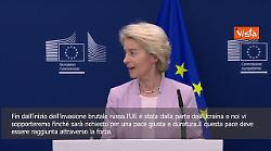 Von Der Leyen: Deve essere garantita l'integrit&agrave; territoriale dell'Ucraina