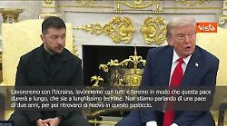 Trump con Zelensky alla Casa Bianca: Faremo in modo di raggiungere una pace lunghissima