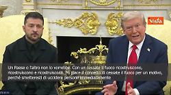 Trump alla Casa Bianca con Zelensky: Non c'è bisogno di un cessate il fuoco