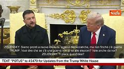Zelensky: "No a nuove elezioni durante la guerra". Trump scherza: "Vale anche qui da noi?"