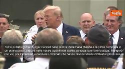 Trump a guardia Nazionale Washington: Vi ho portato hamburger cucinati alla Casa Bianca e pizza