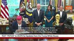 Trump: Onorato di ospitare Gianni Infantino, viene dalla meravigliosa Italia
