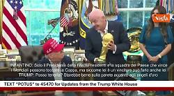 Infantino porge Coppa del Mondo a Trump: Solo per i vincenti come Lei