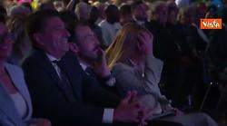Standing ovation al Meeting di Rimini, Meloni si commuove