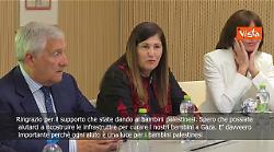 Ministra palestinese Aghabekian al Bambin Gesù: Grazie all'Italia, spero ci aiuterete a ricostruire