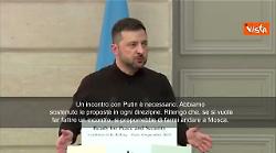 Zelensky: Un incontro con Putin è necessario, ma se propone Mosca vuol farlo fallire