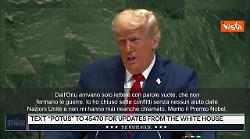 Trump: Dall'Onu arrivano solo lettere con parole vuote, che non fermano le guerre