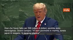 Trump: Avrei ristrutturato l'Onu con marmi e pareti in mogano, ma rifiutarono