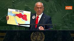 Netanyahu all'Onu mostra la "mappa del terrore dell'Iran": Abbiamo impedito che avesse atomica