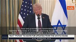Board of Peace per Gaza, Trump: Presiederò organismo transizione con ex premier Gb Tony Blair