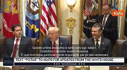 Trump ripristina festa Cristoforo Colombo cancellata da Biden: Amiamo gli italiani