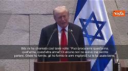 Trump alla Knesset: Bibi mi chiamava sempre per avere armi, le ha usate bene