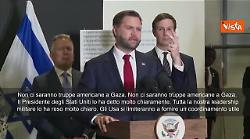 Jd Vance in Israele: Non ci saranno truppe americane a Gaza