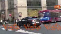 La premier Meloni arriva a Palazzo Chigi