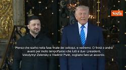 Trump riceve Zelensky a Mar-a-Lago: Penso che siamo nelle fasi finali dei colloqui