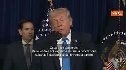 Trump: Cuba sta fallendo, vogliamo aiutare la popolazione