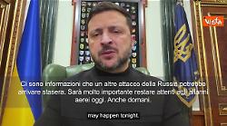 Guerra Ucraina, Zelensky: Potrebbe esserci nuovo attacco russo, attenti ad allarmi aerei