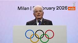Milano Cortina, Mattarella: "Le Olimpiadi ispirino pace, comprensione e dialogo tra i popoli"