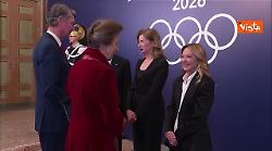 Milano Cortina, la Principessa Reale Anna del Regno Unito arriva alla cerimonia d'apertura