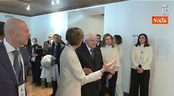 Milano Cartina, il Presidente Mattarella visita la Galleria d'Arte di Casa Italia a Cortina