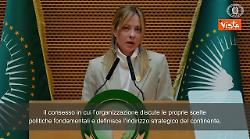 Meloni a Unione Africana: "Invito a vostra assemblea mostra fiducia che non deluderemo"