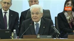 Mattarella interviene al Csm "Mia presenza inconsueta, &egrave; la prima volta in 11 unni"