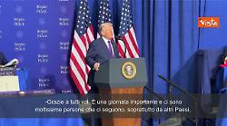 Trump apre Board of Peace: "Pace, parola semplice, ma difficile da mettere in pratica"
