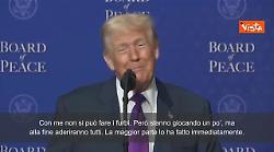 Board of Peace, Trump: "C'&egrave; qualcuno che vuol fare il furbo ma con me non funziona"