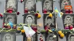 Il sacrario delle vittime della guerra in Ucraina a Kiev