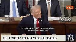 Trump al discorso sullo stato dell'Unione: Melania &egrave; una star del cinema