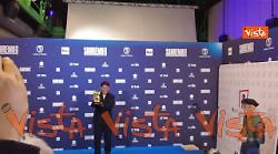 Le foto di Sal Da Vinci con il premio di Sanremo