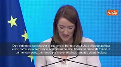 Metsola: Il mondo &egrave; pi&ugrave; pericoloso, le decisioni Ue siano pi&ugrave; rapide