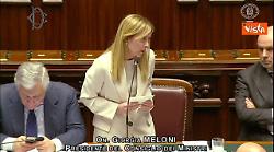Meloni alle opposizioni: "Se non volete accogliere l'appello all'unit&agrave;, ditelo chiaramente"