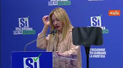 Referendum giustizia, Meloni: Nessuno ha in mente di liberarsi della magistratura