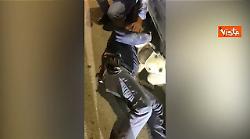 Cane incastrato sotto un'auto, il salvataggio della Polizia a Pescara