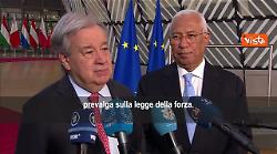 Guterres (Onu) al Consiglio Europeo: Israele, Usa e Iran devono fermarsi