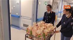 Polizia di Stato in visita all'Unita Spinale del CTO di Roma in occasione della Pasqua