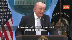 Trump su Iran: Hanno tempo fino alle 8, poi li riporteremo all'et&agrave; della pietra