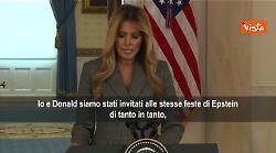 Melania Trump: Non ho mai avuto relazioni con Epstein, n&eacute; con Maxwell
