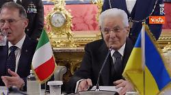 Mattarella a Zelensky: L'Italia sar&agrave; sempre al fianco dell'Ucraina