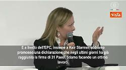Meloni: Per evitare crisi migratoria bisogna combattere trafficanti e cooperare con Paesi origine