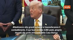 Trump mostra progetto per stadio campionato Ufc nel giardino della Casa Bianca