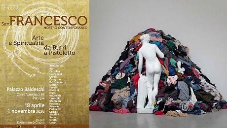 Il messaggio di san Francesco nelle opere degli artisti contemporanei. Da Burri a Pistoletto: la mostra a Palazzo Baldeschi