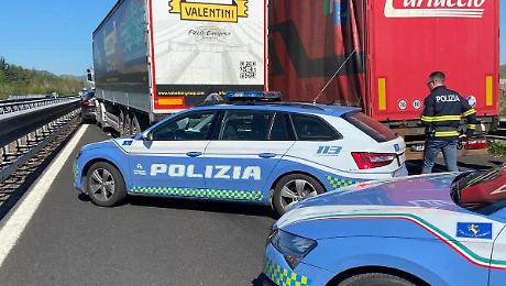 Orvieto, incidente tra quattro tir in A1: tratto momentaneamente chiuso e code