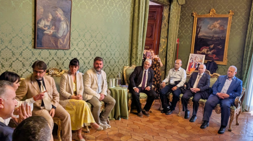 Proietti accoglie la delegazione di sindaci della Cisgiordania. Dai corridoi umanitari allo Stato di Palestina: "La Regione è schierata"