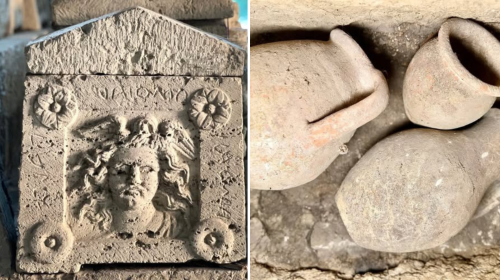 Misteriosa urna funeraria con il volto di Medusa riemerge dalla Necropoli del Palazzone: "Scoperta che riscrive la storia etrusca"
